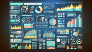 Create an image representing a data visualization dashboard displaying vital metrics and analytics. This dashboard is synthesizing data from customer service platforms like Zendesk and Intercom, underlining them as the key decision-making tools. Charts, graphs, and infographics should take center stage, displaying information like customer satisfaction scores, response times, ticket volumes, and more. It should clearly show that this data is instrumental in making business decisions. The color scheme of the dashboard should be professional and non-distracting, with a blend of muted and vibrant colors to emphasize critical data points.